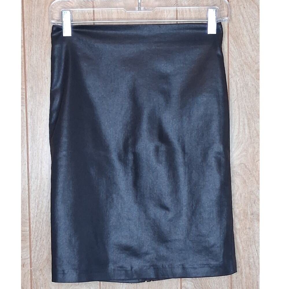 All Saints Metal Pencil Skirt Size 4 Zipper Down Back of Skirt Style #WE052E